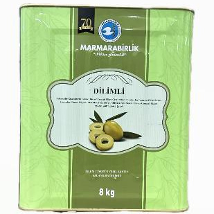 Dilimli Yeşil Zeytin 8 kg Teneke