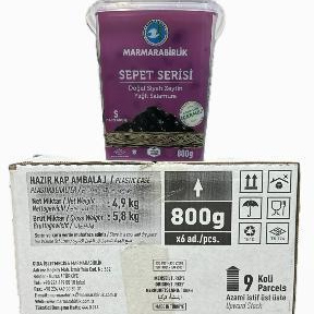 Doğal Siyah Zeytin Yağlı Salamura Sepet Serisi 800g S