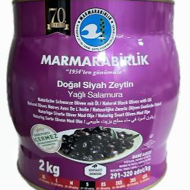 Doğal Siyah Zeytin Yağlı Salamura 2 KG Teneke  S- 291-320