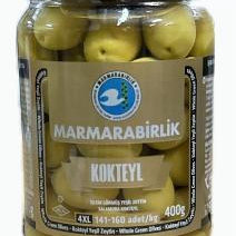 Doğal Kokteyl Yeşil zeytin 400 gram 4XL 141-160 Cam Kavanoz