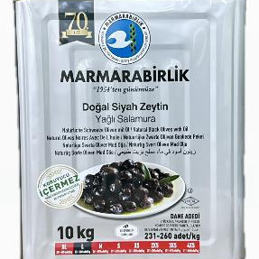 Doğal Siyah Zeytin Yağlı Salamura 10 KG Teneke  L- 231-260